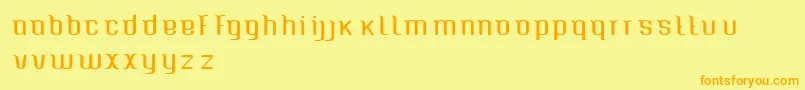 Fonte Caspianseatracked – fontes laranjas em um fundo amarelo
