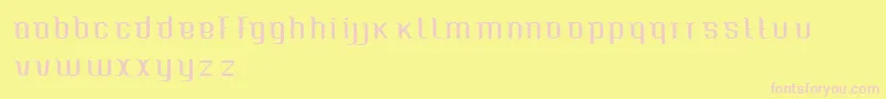 Caspianseatracked Font – Pink Fonts on Yellow Background