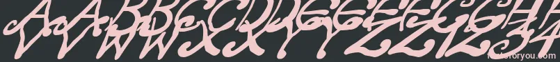 fuente CreepyScrawlyItalic – Fuentes Rosadas Sobre Fondo Negro
