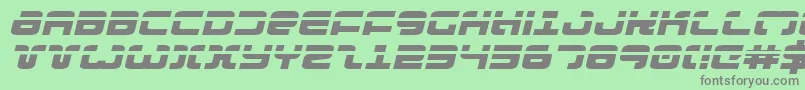 ExedoreLaserExpItalic Font – Gray Fonts on Green Background