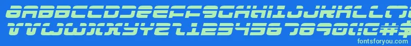 Шрифт ExedoreLaserExpItalic – зелёные шрифты на синем фоне