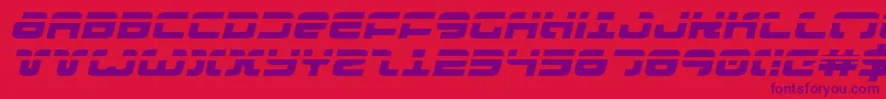 ExedoreLaserExpItalic Font – Purple Fonts on Red Background