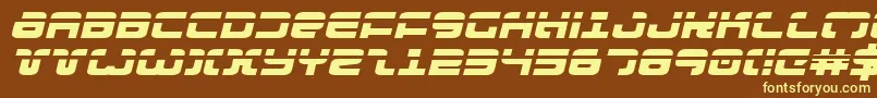 Шрифт ExedoreLaserExpItalic – жёлтые шрифты на коричневом фоне