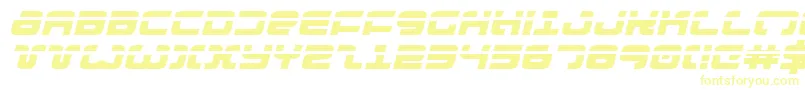 フォントExedoreLaserExpItalic – 黄色のフォント