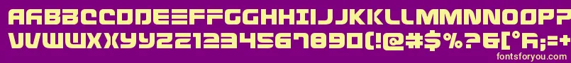 Defconzero Font – Yellow Fonts on Purple Background