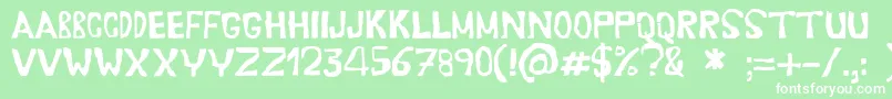 Erasaur Font – White Fonts on Green Background