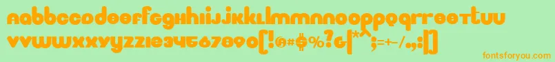 Mignone Font – Orange Fonts on Green Background