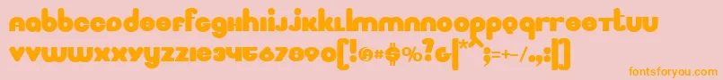 Mignone Font – Orange Fonts on Pink Background