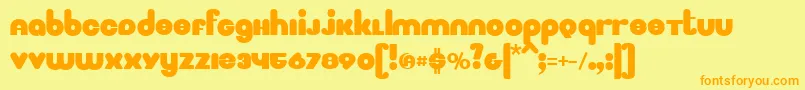 Mignone Font – Orange Fonts on Yellow Background