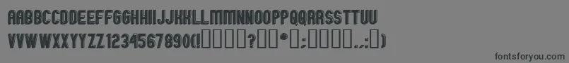 フォントGmExpOffsetOutline – 黒い文字の灰色の背景