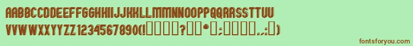 GmExpOffsetOutline Font – Brown Fonts on Green Background