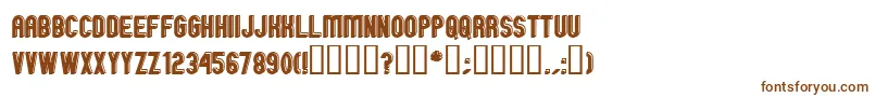 GmExpOffsetOutline Font – Brown Fonts on White Background