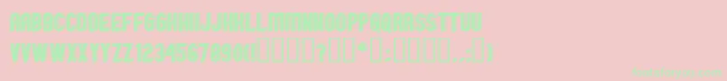 GmExpOffsetOutline Font – Green Fonts on Pink Background