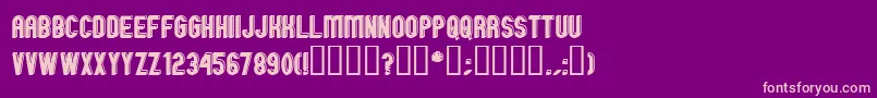 GmExpOffsetOutline Font – Pink Fonts on Purple Background