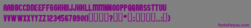 フォントGmExpOffsetOutline – 紫色のフォント、灰色の背景
