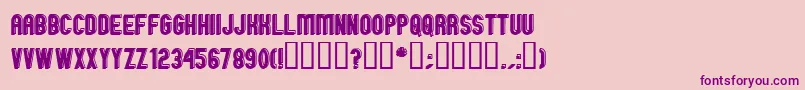 GmExpOffsetOutline Font – Purple Fonts on Pink Background