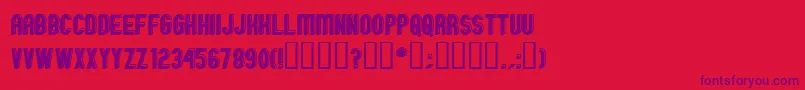 fuente GmExpOffsetOutline – Fuentes Moradas Sobre Fondo Rojo
