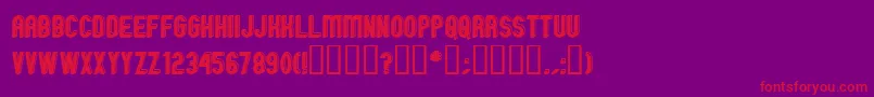 GmExpOffsetOutline Font – Red Fonts on Purple Background