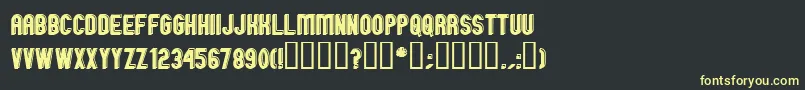 GmExpOffsetOutline Font – Yellow Fonts on Black Background