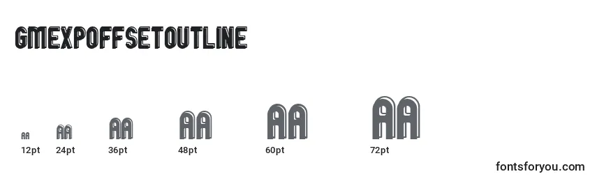 GmExpOffsetOutline Font Sizes