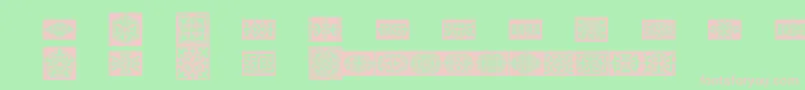 Prtornament4 Font – Pink Fonts on Green Background