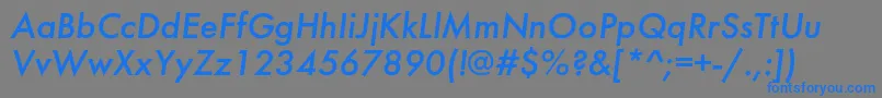 FuturiscItalic Font – Blue Fonts on Gray Background