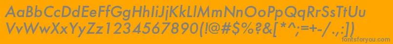 FuturiscItalic Font – Gray Fonts on Orange Background