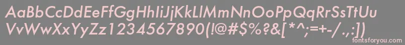 FuturiscItalic Font – Pink Fonts on Gray Background