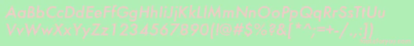 FuturiscItalic Font – Pink Fonts on Green Background