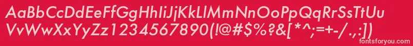 FuturiscItalic Font – Pink Fonts on Red Background