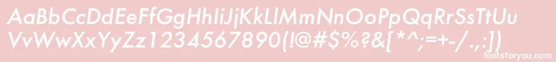 FuturiscItalic Font – White Fonts on Pink Background
