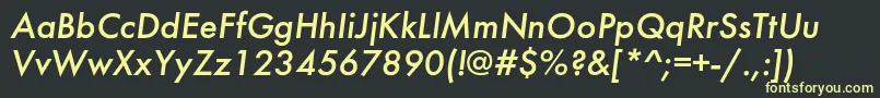 FuturiscItalic Font – Yellow Fonts on Black Background