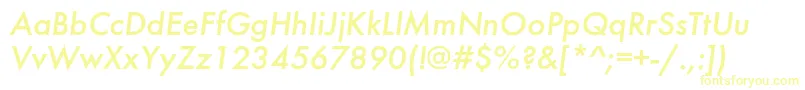 FuturiscItalic Font – Yellow Fonts on White Background