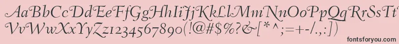 FairfieldLh46SwashLightItalicOldStyleFigures Font – Black Fonts on Pink Background