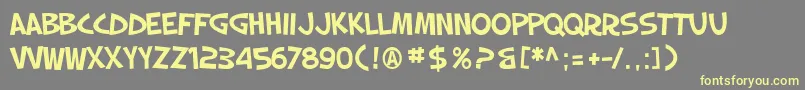 SfSlapstickComic Font – Yellow Fonts on Gray Background