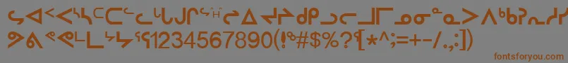 InuktitutSriRegular-fontti – ruskeat fontit harmaalla taustalla