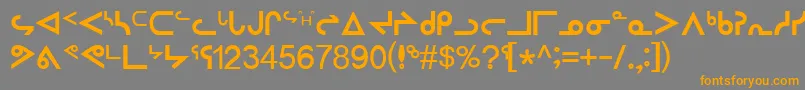 More about InuktitutSriRegular Font InuktitutSriRegular Font – Orange Fonts on Gray Background