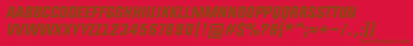 Police UpboltersItalic – polices brunes sur fond rouge