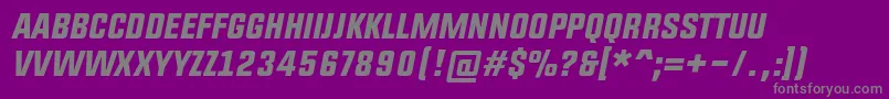 UpboltersItalic Font – Gray Fonts on Purple Background