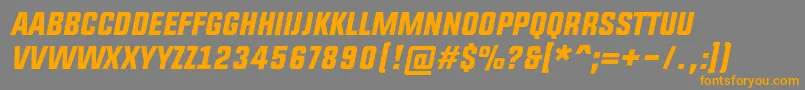 UpboltersItalic Font – Orange Fonts on Gray Background