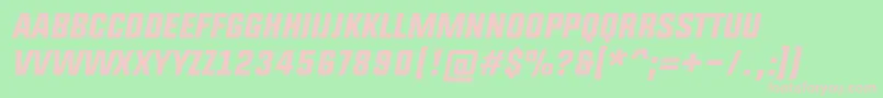 UpboltersItalic Font – Pink Fonts on Green Background