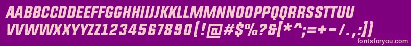 UpboltersItalic Font – Pink Fonts on Purple Background