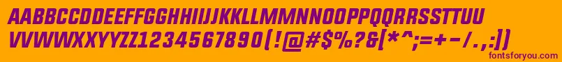 UpboltersItalic Font – Purple Fonts on Orange Background