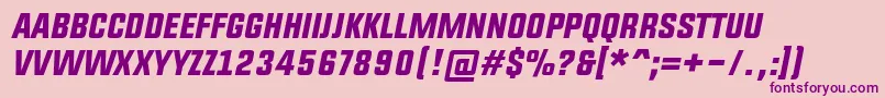 UpboltersItalic Font – Purple Fonts on Pink Background