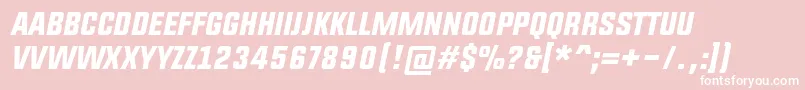 UpboltersItalic Font – White Fonts on Pink Background