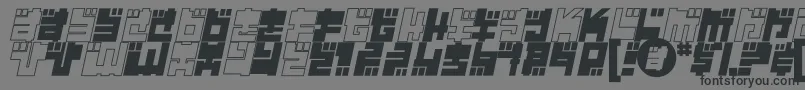 フォントYear2000Replicant – 黒い文字の灰色の背景