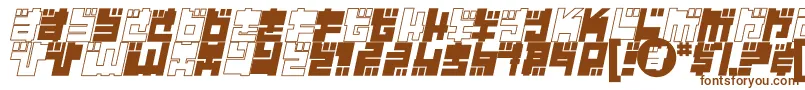 Шрифт Year2000Replicant – коричневые шрифты на белом фоне