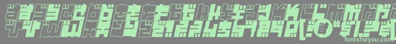 Year2000Replicant Font – Green Fonts on Gray Background