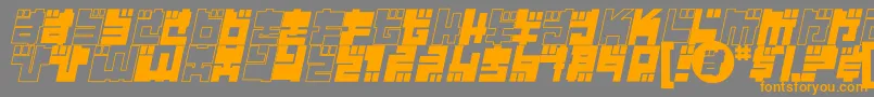 Year2000Replicant Font – Orange Fonts on Gray Background