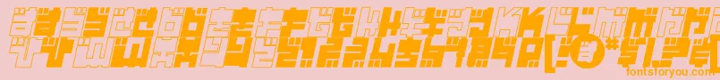 Year2000Replicant Font – Orange Fonts on Pink Background